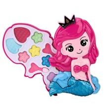 maquiagem infantil sereia brinquedo infantil para menina com sombra sai com agua presente festa