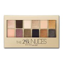 Maquiagem Maybelline A Paleta de Sombras 24K Nudes, 12 Shade Shadow Palette, Gold Eyeshadow 0.34 oz - Maybelline New York