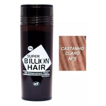 Maquiagem Para Calvície Fibra Capilar Super Billion Hair 25g Slim Castanho Claro