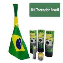 Maquiagem Tinta Verde Amarelo Copa Torcedor Brasil Corneta