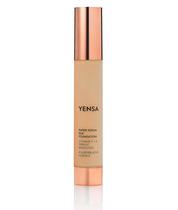 Maquiagem YENSA Serum Foundation Base Super Silk Full Coverage enriquecida com peptídeos, vitamina C e ácido ferúlico para ajudar a reduzir linhas finas, rugas e olheiras Média 1 (1 oz)