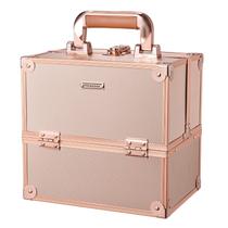 Maquilhagem Train Case FRENESSA Travel Cosmetic Organizer Rose Gold Maquilhagem Train Case FRENESSA Travel Cosmetic Organizer Rose Gold