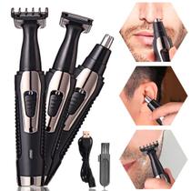 Máquina 2 em 1 Para Remover Pelos De Barba E Nariz Com Acabamento E Recarregável Máquina 2 em 1 Para Remover Pelos De Barba E Nariz Com Acabamento E Recarregável