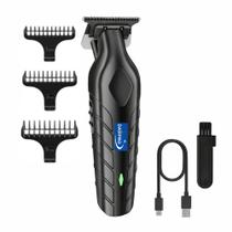 Maquina Acabamento Aparador Barbear Profissional Preto Usb