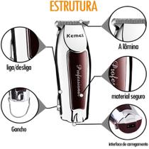 Maquina Acabamento Cabelo Barba S/fio Kemei Km-9163 Bivolt