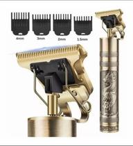 Máquina Acabamento Cabelo Barba Vintage T9 Dourada 110v/220V