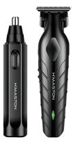 Máquina Aparador Cortar Cabelo/nariz Kit Sem Fio 4 Pentes Cor Preto LFJ05