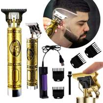 Maquina Barbeador Elétrico para Acabamento Desenhos Detalhes Pezinho de Cabelo Pelos USB Buda ou Dragão