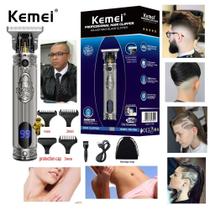 Maquina Barbeador Profissional Cordless Acabamento Cabelo e Barba Elétrico Kemei Km-700H Maquina Barbeador Profissional Cordless Acabamento Cabelo e Barba Elétrico Kemei Km-700H