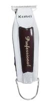 Máquina Barbear Cortar Cabelo Aparador De Pelo Kemei Prateado 110v 220v Sem Fio