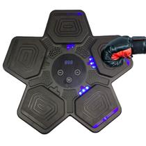 Maquina Boxe Bater Soco Pancada Interativo Alivia Estresse 5 Modos Som Inteligente Parede Treino Fitness Luta Musculaçao Agilidade Boxing Wall Target