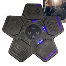 Maquina Boxe Soco Inteligente Bluetooth 5 Modos Saco Pancadas Interativo Bate Luta Treina Exercicio Fisico Boxing Wall Target Musica Celular Agilidade