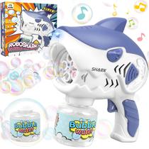 Máquina Bubble Gun Dolanus Shark Bubbles para crianças de 3 anos ou mais