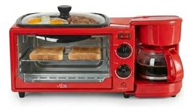 Máquina Café Da Manhã 3 Em 1 Tbs Forno Cafeteira 127v Vermel