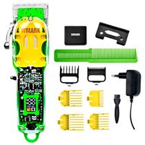 Maquina Corta Cabelo Transparente Wmark Ng308 Verde Camaleão Maquina Corta Cabelo Transparente Wmark Ng308 Verde Camaleão