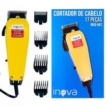 Máquina Cortador Cabelo Barbeador Com Fio Profissional 110V - Inova