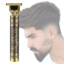 Máquina Cortador de cabelo Aparador profissional de cabelo masculino recarregável elétrico poderoso Vintage DRAGÃO