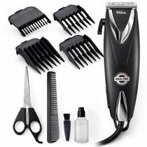 Máquina Cortador De Cabelo Barba 4 Pentes Philco Pro 9 Em 1 Preto