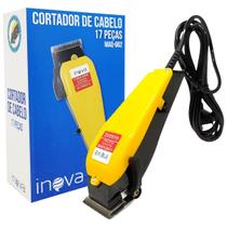 Máquina Cortador de Cabelo Barbeador Com Fio Profissional com Pentes Tesoura 110V