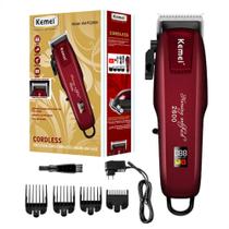 Máquina Cortador De Cabelo Kemei Km- PG2600 Bordô 100v/240v