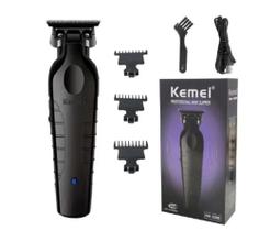 Maquina Cortar Cabelo Acabamento Sem Fio Kemei 5w Km-2299
