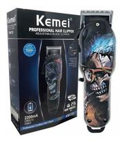 Máquina Cortar Cabelo Aparador Barba Bigode Profissional Hair Barber Kemei Km-735 BIVOLT