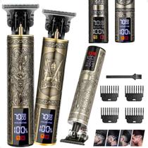 Maquina Cortar Cabelo Kapbom Acabamento E Aparador De Pelo Maquininha Barbear Visor Lcd Dragão Cor Dourado Profissional Maquina Cortar Cabelo Kapbom Acabamento E Aparador De Pelo Maquininha Barbear Visor Lcd Dragão Cor Dourado Profissional