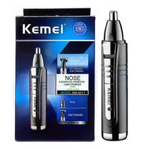Máquina Cortar Cabelo Kemei Aparador Tira Pelos Nariz Barba Bigode Orelha Acabamento Original km6511
