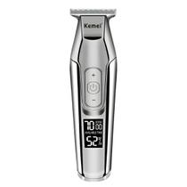 Maquina Cortar Cabelo Kemei Km-5027 Elétrico Luxury Cor Prateado Maquina Cortar Cabelo Kemei Km-5027 Elétrico Luxury Cor Prateado