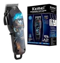 Máquina Cortar Cabelo Kemei Km-735 Profissional