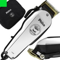 Máquina Cortar Cabelo Philco Skull Profissional Titânio 110v