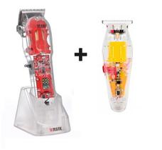 Máquina Cortar Cabelo Profissional Ng 407 + Acab Ng 202