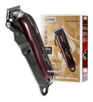 Máquina Cortar Cabelo Profissional Sem Fio Kemei Km-2600 Máquina Cortar Cabelo Profissional Sem Fio Kemei Km-2600