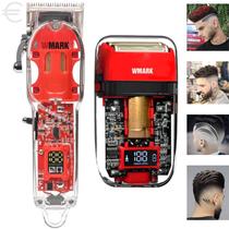 Máquina Cortar Cabelo Wmark + Barbeador Elétrico Wmark