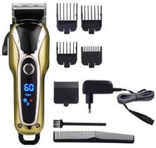 Maquina Cortar Cabelos 5W Kemei Painel Led Lux Gold Bivolt Maquina Cortar Cabelos 5W Kemei Painel Led Lux Gold Bivolt