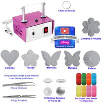 Máquina Cortar Fita Fuxico + Molde+fita + Pinça - Kit Menina