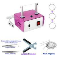 Máquina Cortar Fita + Kit 4 Pinça + Alicate Pressão +3 Refil - Artmaq