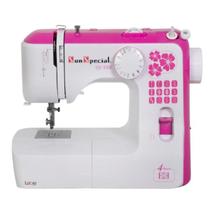 Máquina Costura Doméstica Mecânica 12 Pontos Ss588 Rosa 110V