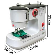 Máquina Costura Elétrica Portátil 12 Pontos Agulha Dupla Pedal Doméstica Bivolt Importway Iwmc-510 Máquina Costura Elétrica Portátil 12 Pontos Agulha Dupla Pedal Doméstica Bivolt Importway Iwmc-510