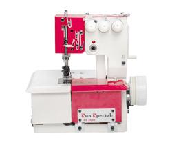 Máquina Costura Semi-Industrial Galoneira Base Plana Vermelha 110v BC2600-3P Sun Special