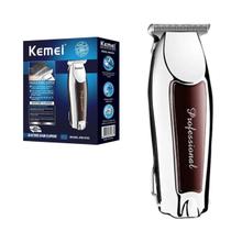 Máquina de Acabamento Cortar Cabelo Detailer Barbeador Kemei Km-9163 Profissional Bivolt Recarregável