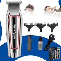 Maquina De Acabamento Detalhes Cabelo Barba Kemei Km032 Cor Prateado Woosh 127 220v Prateado 127 220v