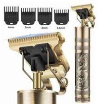 Máquina De Acabamento E Cortar Cabelo Sem Fio T9 Vintage Dragão Dourado 110/220v Máquina De Acabamento E Cortar Cabelo Sem Fio T9 Vintage Dragão Dourado 110/220v