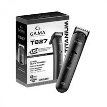 Máquina de Acabamento GA.MA T827 Black Titanium USB - Precisão e Liberdade Sem Fio para Seu Estilo