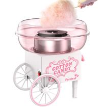 Máquina de algodão doce Ajgvq Pink Mini Portable com colher de açúcar