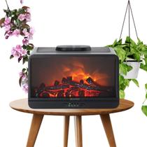 Máquina de Aromaterapia Bivolt Difusor de Aromas Lareira Óleos Essenciais Reduz Estresse 300ml 14W