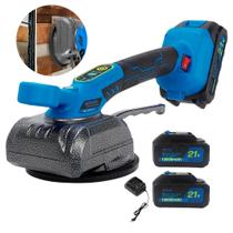 Máquina de Assentar Pisos com Bateria de 21V Bivolt 5 Níveis de Vibração Ventosa de 80kg