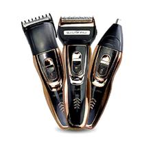 Máquina de Barbear 3 em 1 Daling DL-9007 Recarregável Bivolt Pro