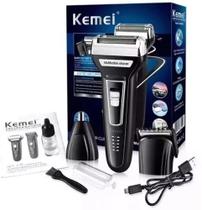 Maquina De Barbear 3 Em 1 Elétrica Shaver Corta Cabelo E Apara