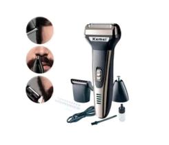 Máquina de Barbear aparador de Pelo Elétrico 3 em 1 Kemei KM-6558 Máquina de Barbear aparador de Pelo Elétrico 3 em 1 Kemei KM-6558